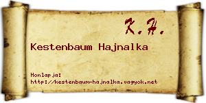 Kestenbaum Hajnalka névjegykártya