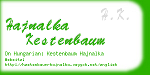 hajnalka kestenbaum business card